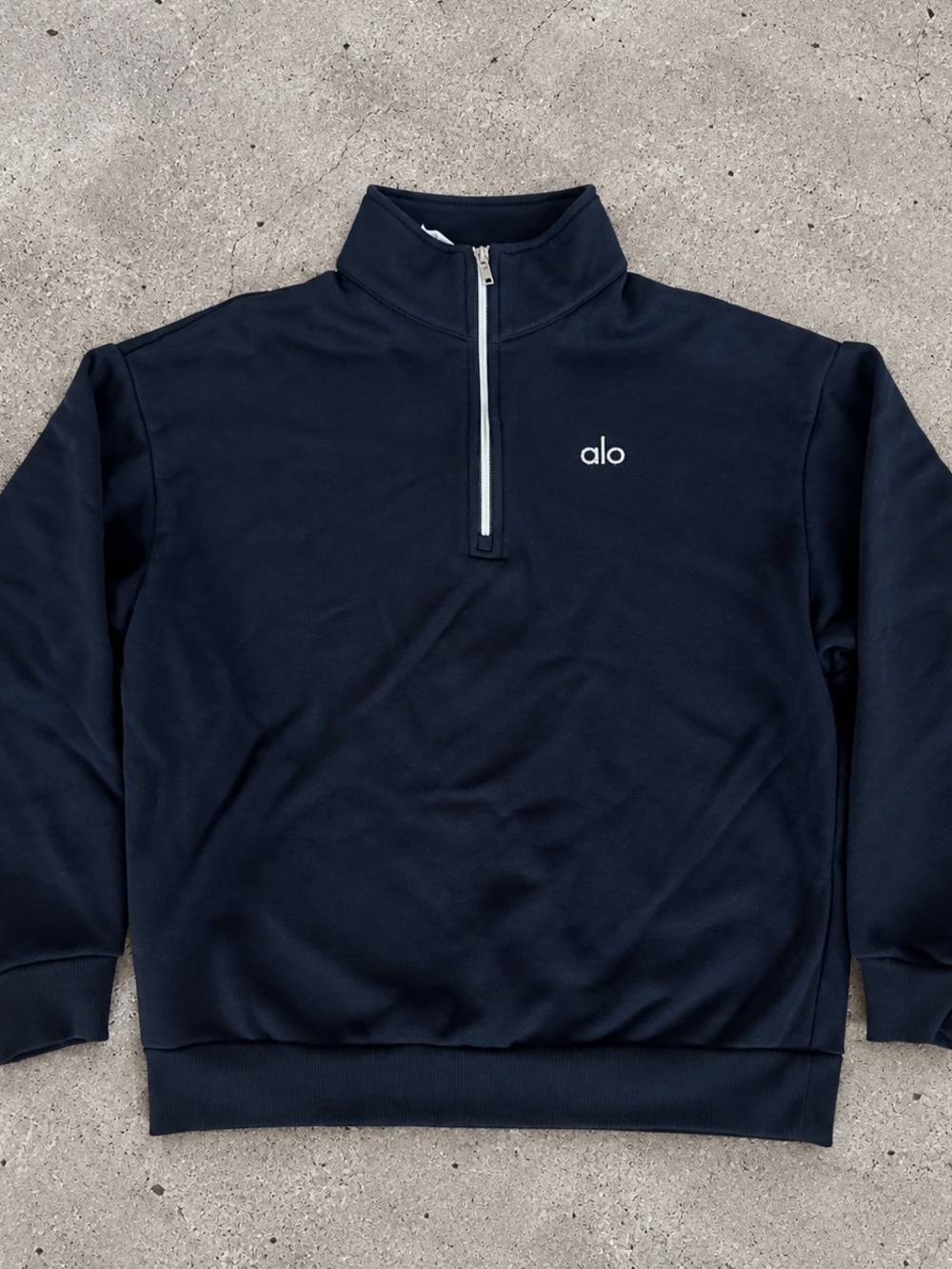 Alo Yoga Accolade 1/4 Zip Pullover Navy Size S
